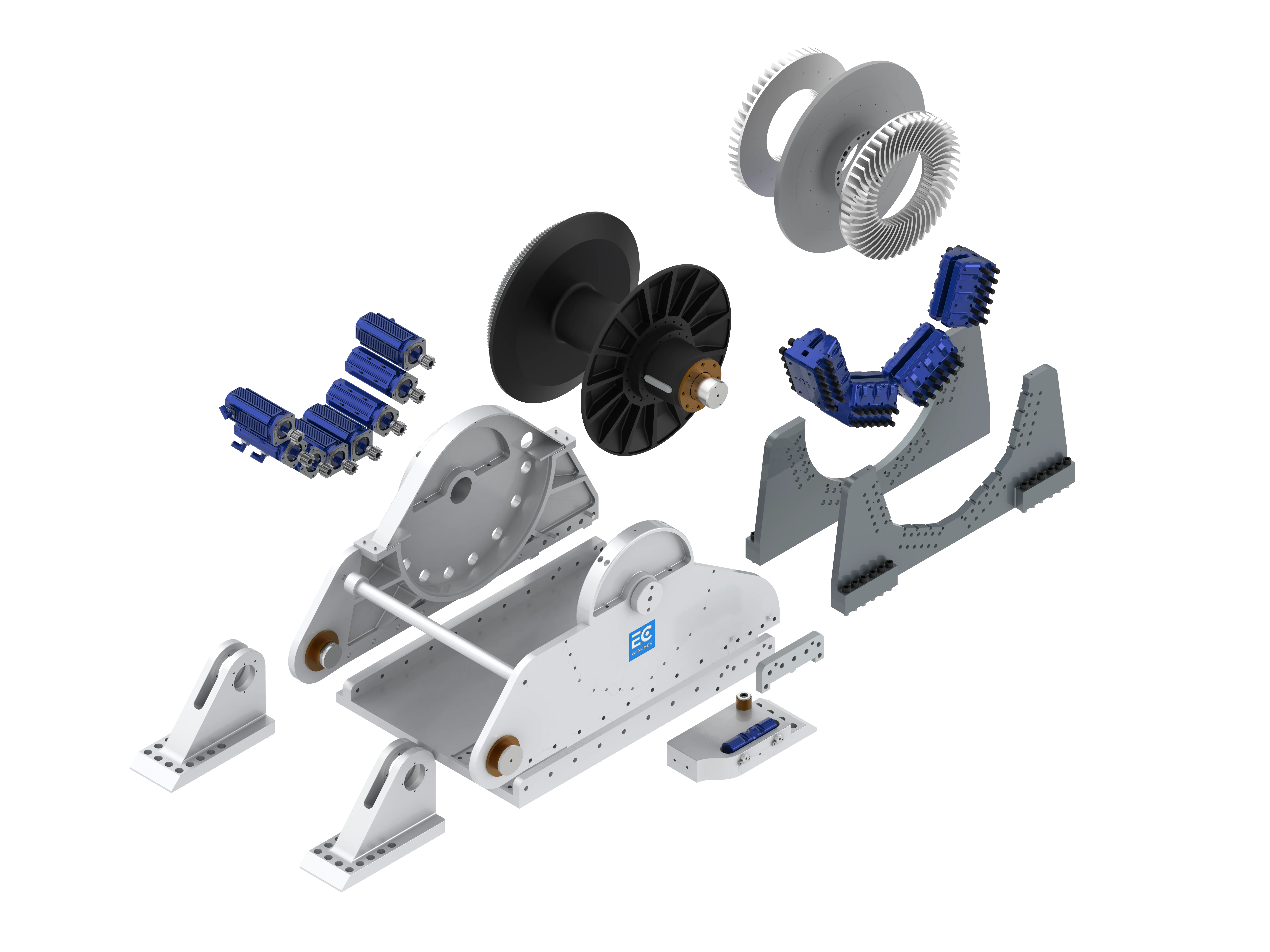 EC100 Electric Caliper Escort Winch — Exploded View